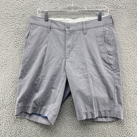 Brax Bellevill Shorts Mens 32 Gray Flat 9" Inseam New - Picture 1 of 15